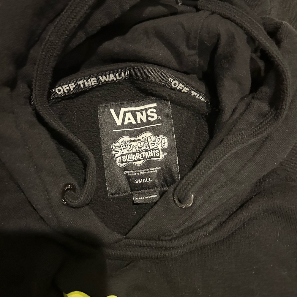 Men’s Vans Black Hoodie with SpongeBob Graphic